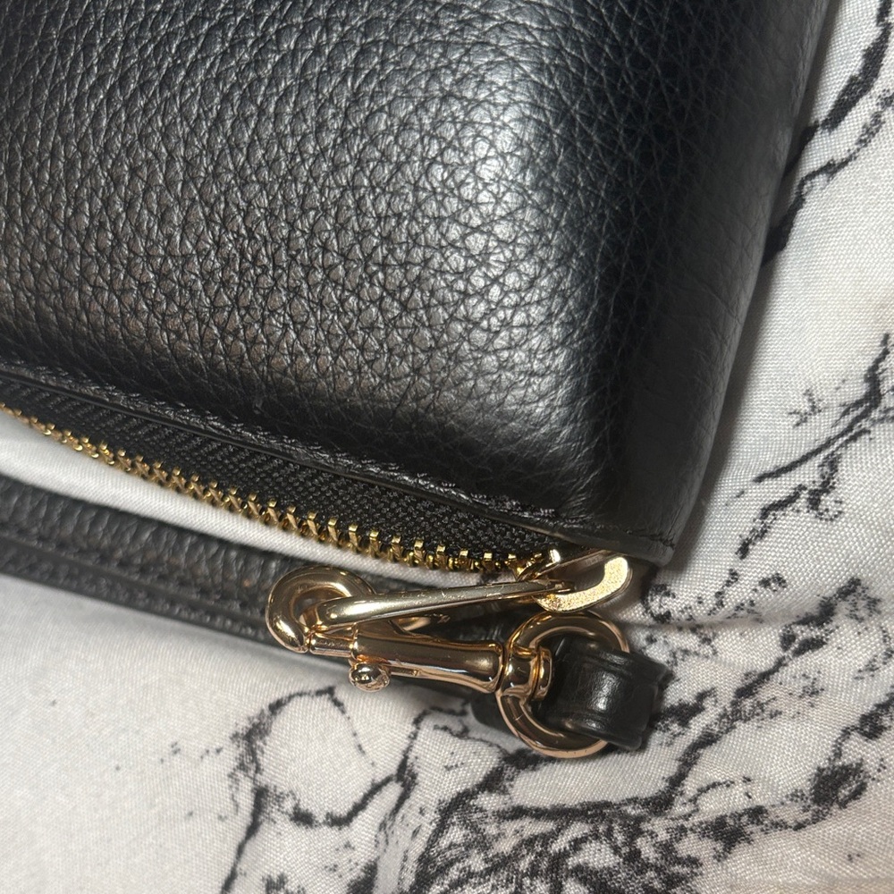 Coach Black Leather Wallet with Gold Accents - Picture 10 of 10